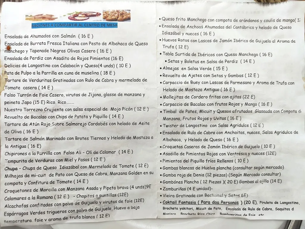 Menu_Hotel Restaurante Dulcinea de El Toboso_Toboso El_image_3