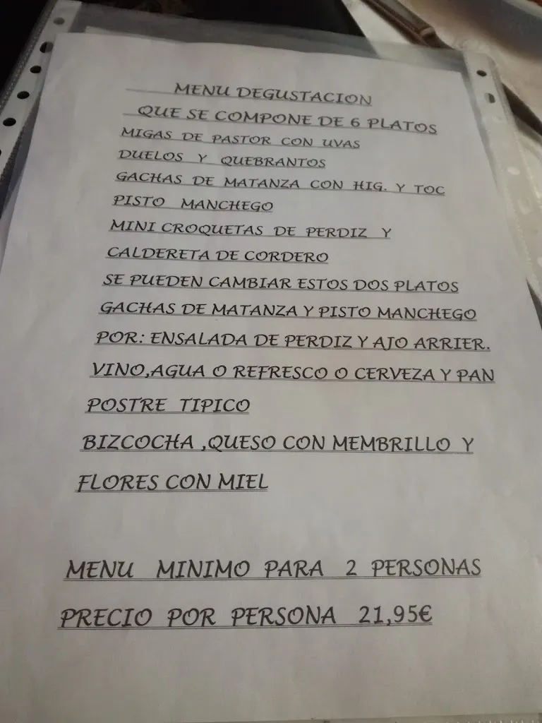 Menu_Mesón La Noria de Dulcinea_Toboso El_image_2