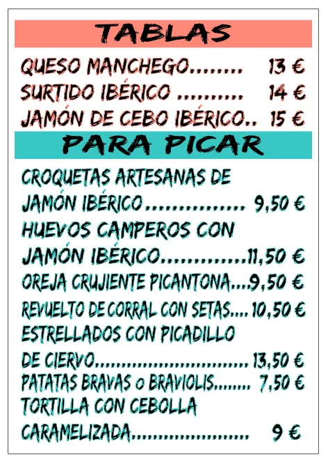 Menu_Kiosko La Chopera _Torre de Esteban Hambrán La_image_2