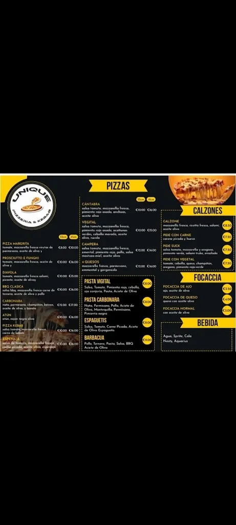 Menu_UNIQUE PIZZERIA & KEBAB_Torre de Esteban Hambrán La_image_2