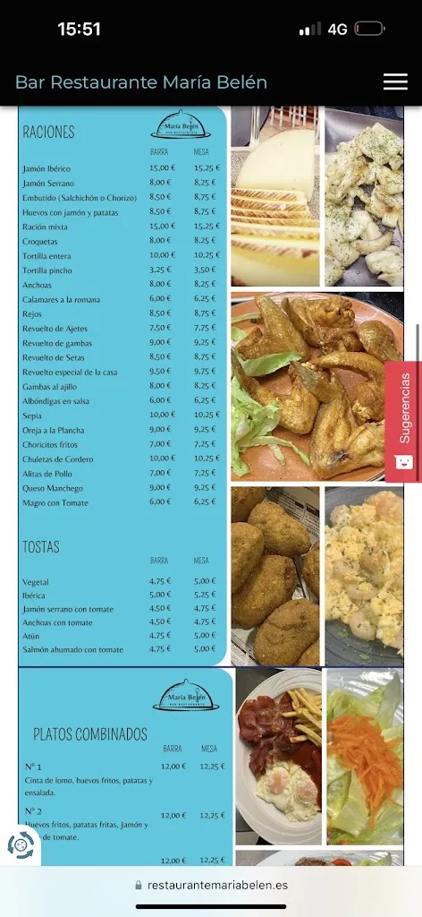 Menu_Bar Restaurante María Belén_Tembleque_image_3