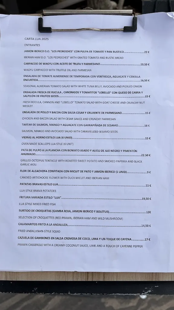 Menu_Restaurante Lua ~ Beach Club_Mojacar_image_1