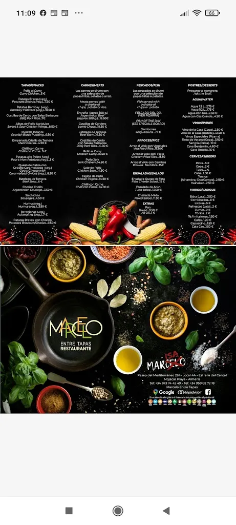 Menu_Restaurante MARCELO ENTRE TAPAS_Mojacar_image_4