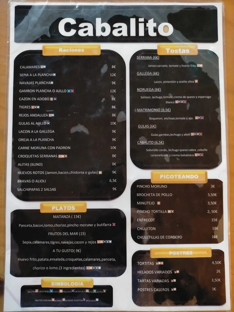 Menu_Bar Restaurante El Cabalito_Seseña_image_1