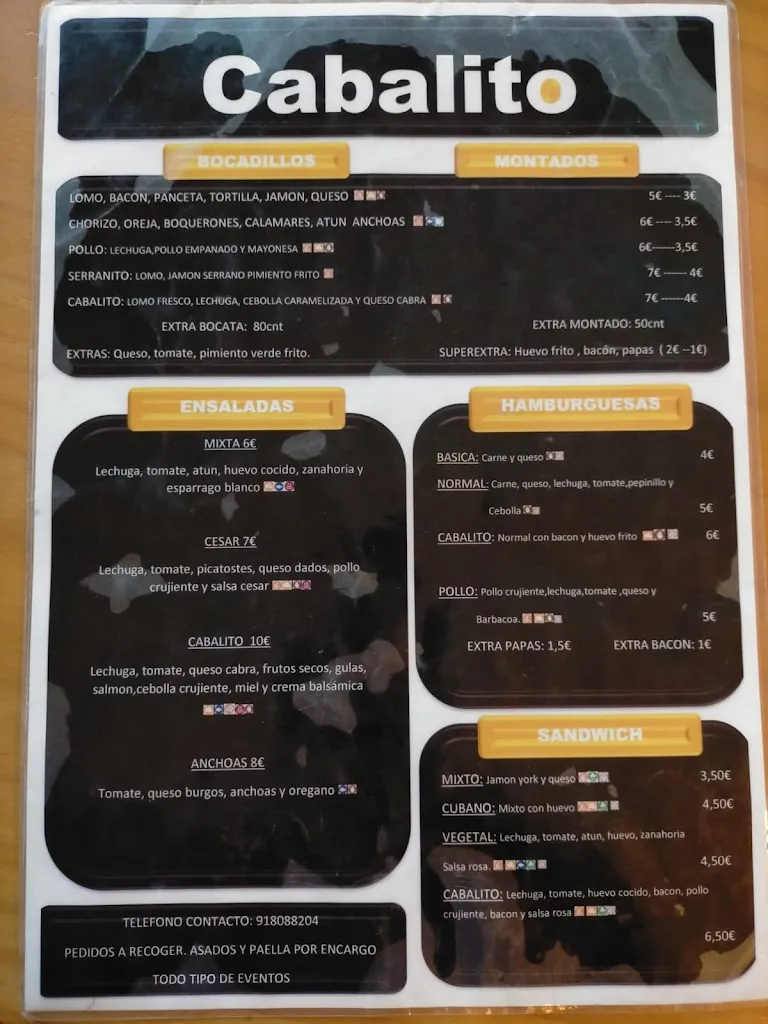 Menu_Bar Restaurante El Cabalito_Seseña_image_2