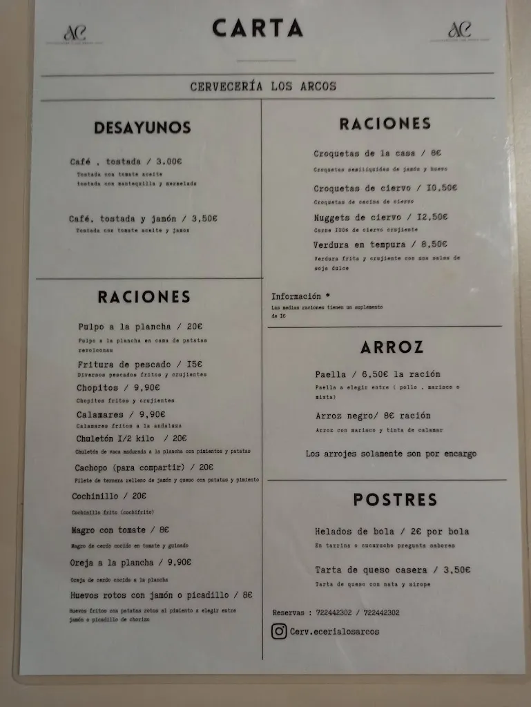 Menu_Cervecería los arcos_Valdeverdeja_image_1
