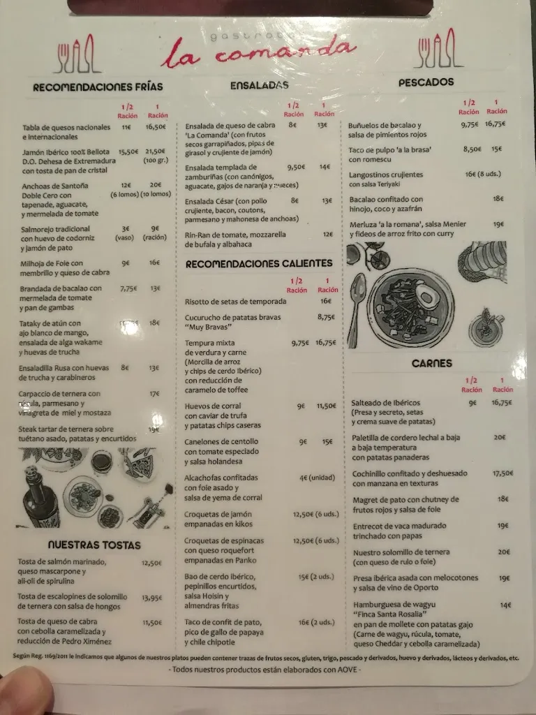 Menu_La Comanda Gastrobar_Talavera de la Reina_immagine_3