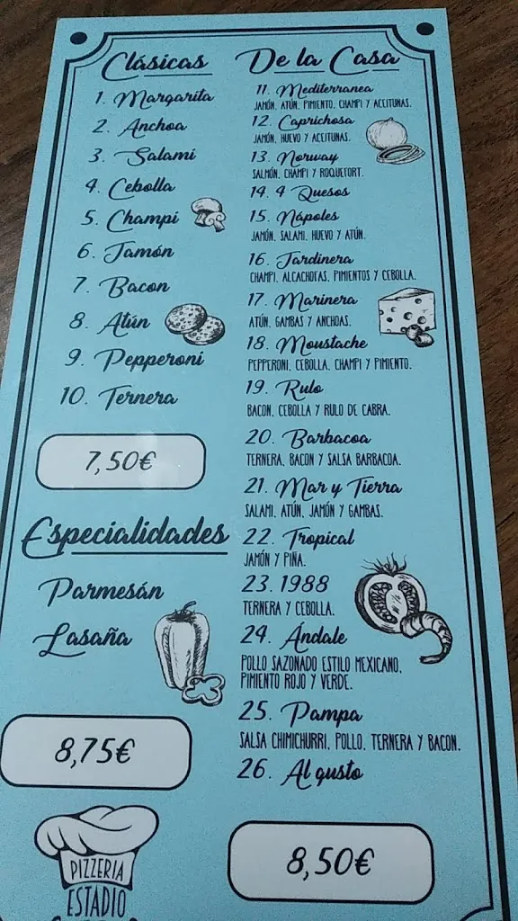 Menu_Pizzería Estadio Talavera_Talavera de la Reina_image_4