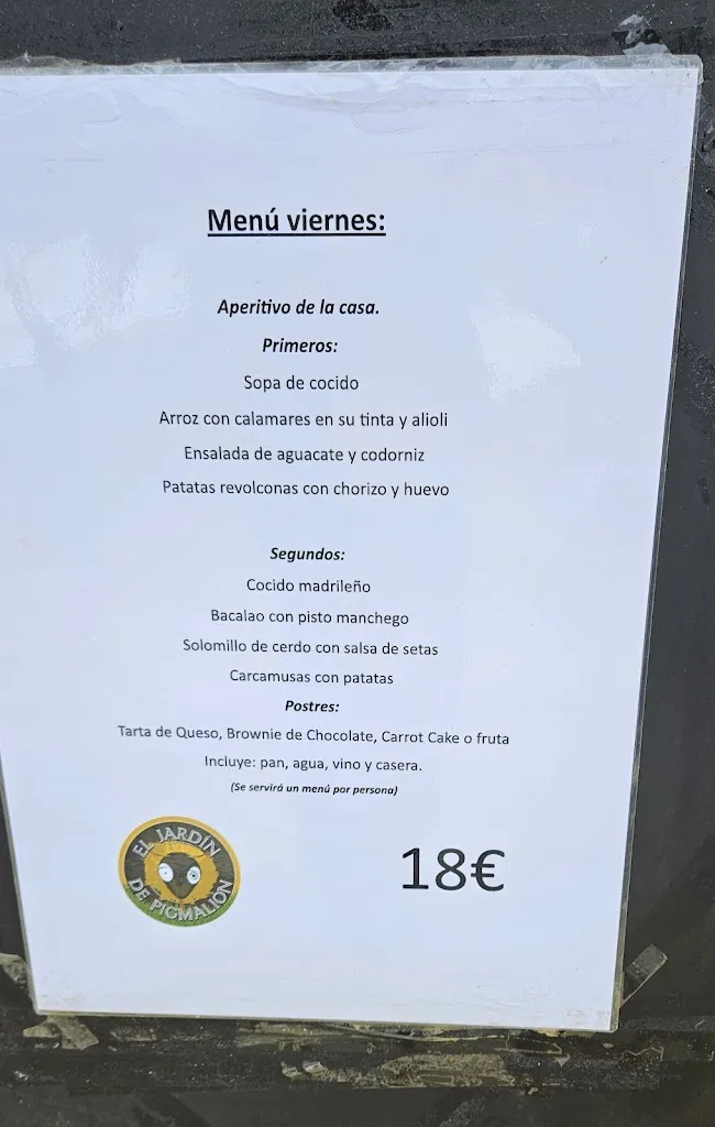 Menu_El jardín de Pigmalion_Talavera de la Reina_immagine_3