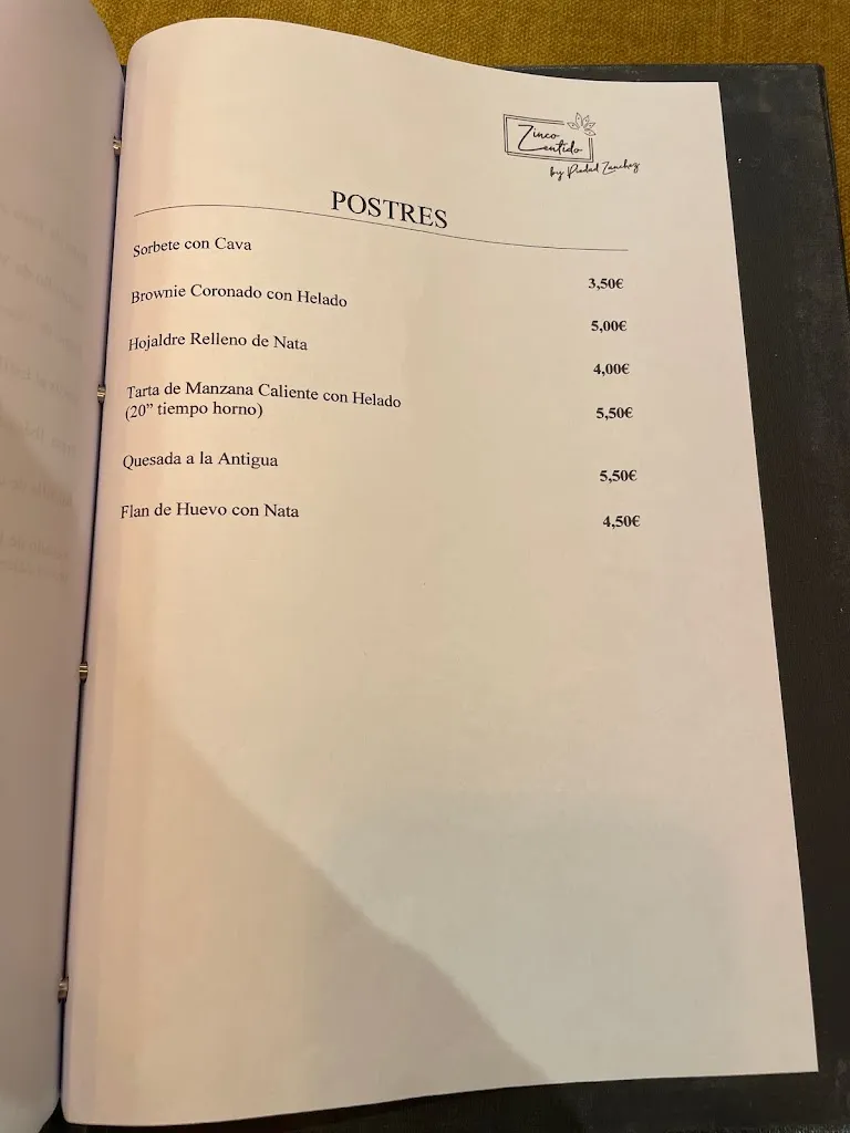 Menu_Restaurante Talavera de la Reina Zinco Zentido_Talavera de la Reina_image_2