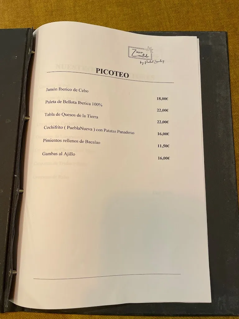 Menu_Restaurante Talavera de la Reina Zinco Zentido_Talavera de la Reina_image_4