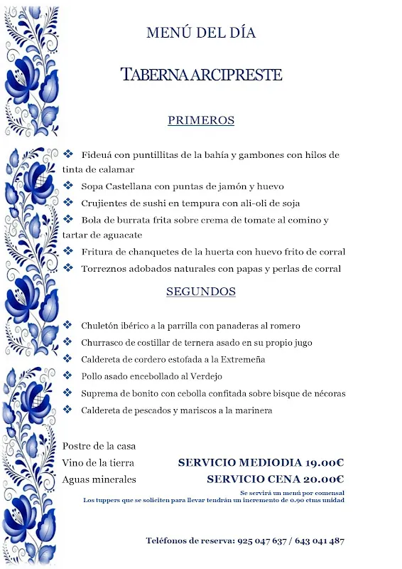 Menu_Taberna Arcipreste restaurante_Talavera de la Reina_image_2