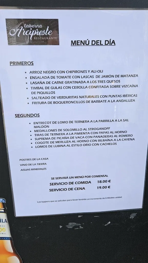 Menu_Taberna Arcipreste restaurante_Talavera de la Reina_image_3