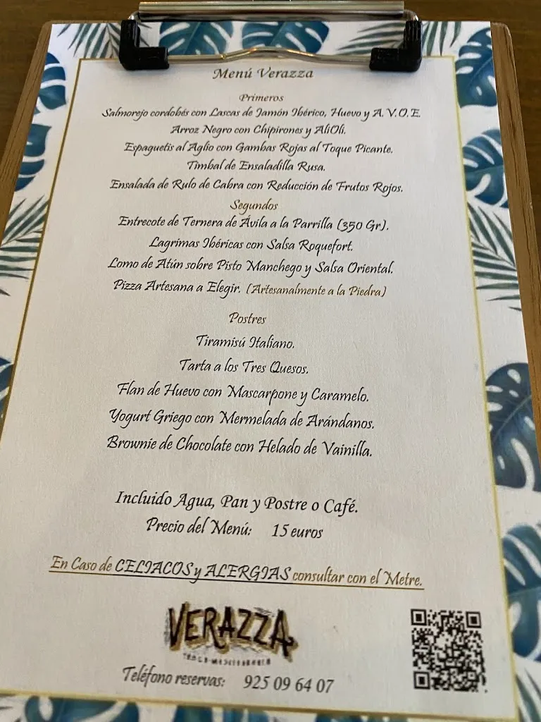 Menu_Restaurante Verazza_Talavera de la Reina_image_1