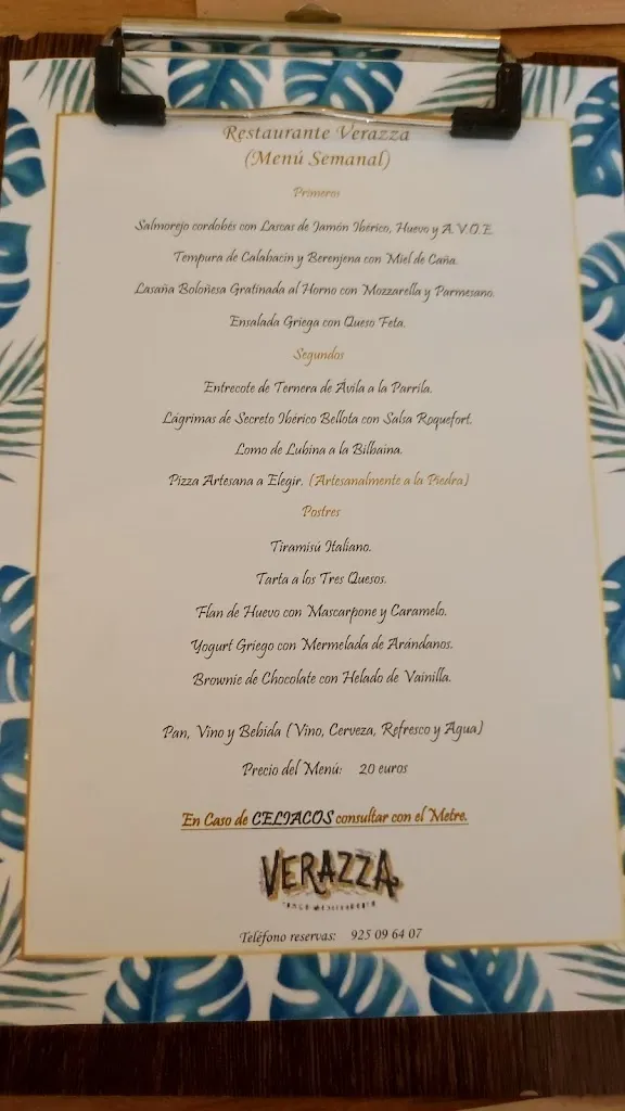 Menu_Restaurante Verazza_Talavera de la Reina_image_4