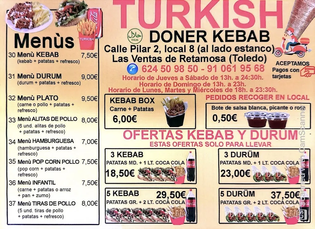 Menu_Turkish Doner Kebab,Las VENTAS_Ventas de Retamosa Las_image_2