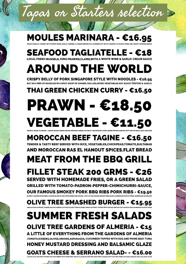 Menu_Olive Tree Bistro_Mojacar_image_3
