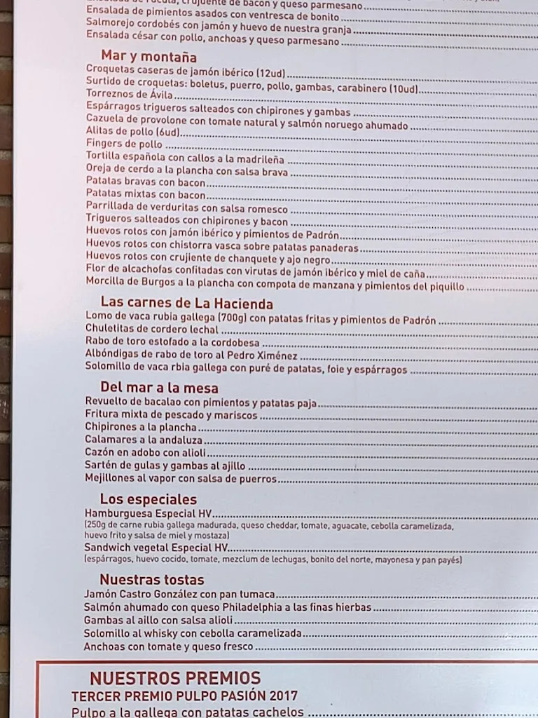 Menu_La hacienda de ventas_Ventas de San Julián Las_image_1