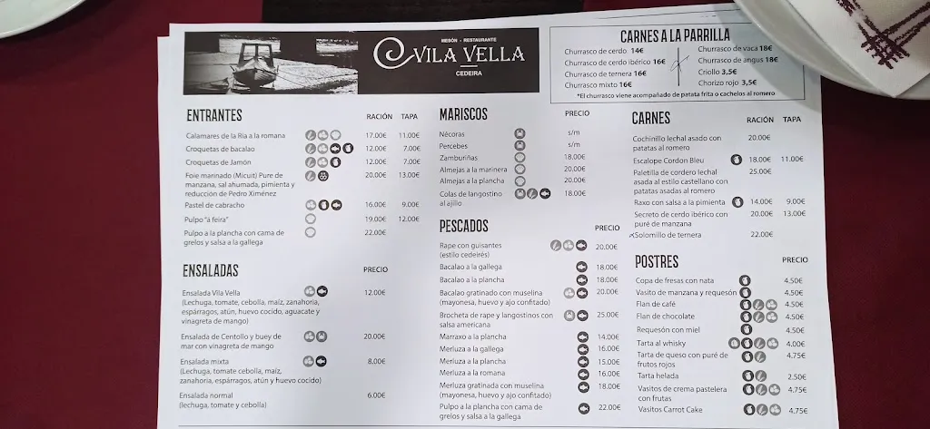 Menu_Mesón - Restaurante Vila Vella_Cedeira_image_1