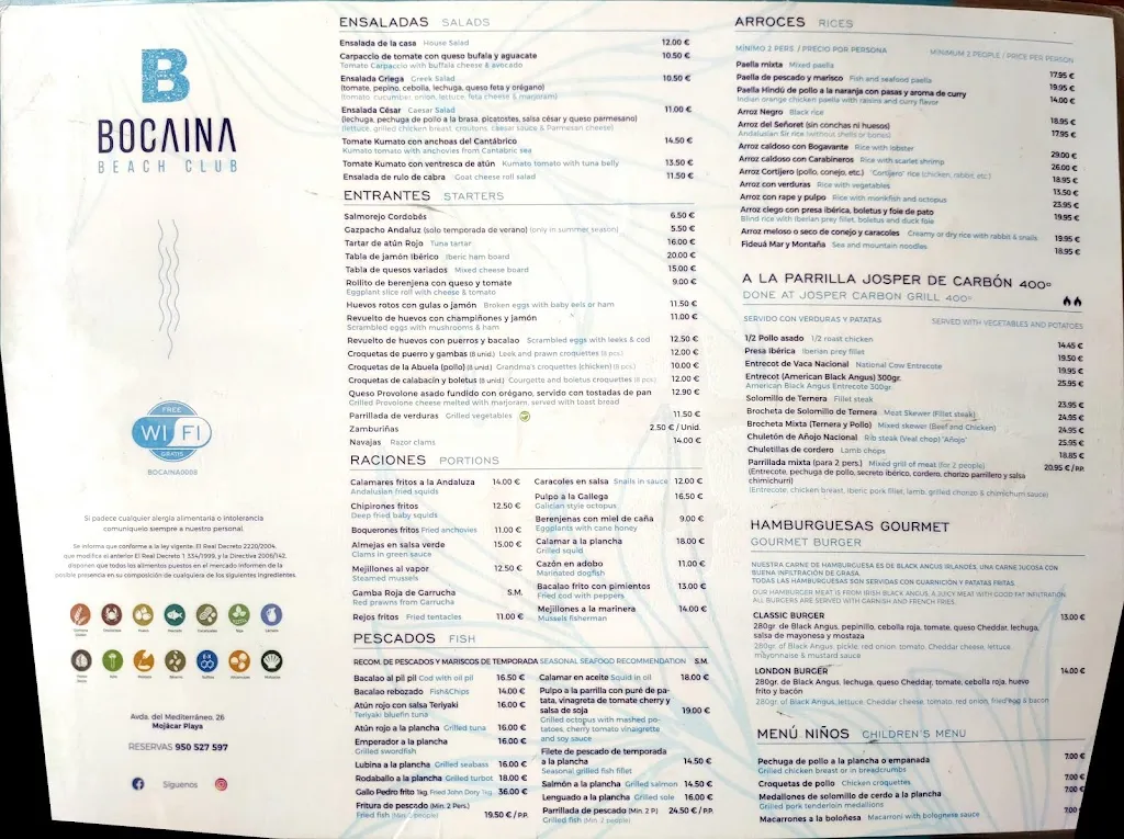 Menu_Bocaina Beach Club Mojacar_Mojacar_image_2