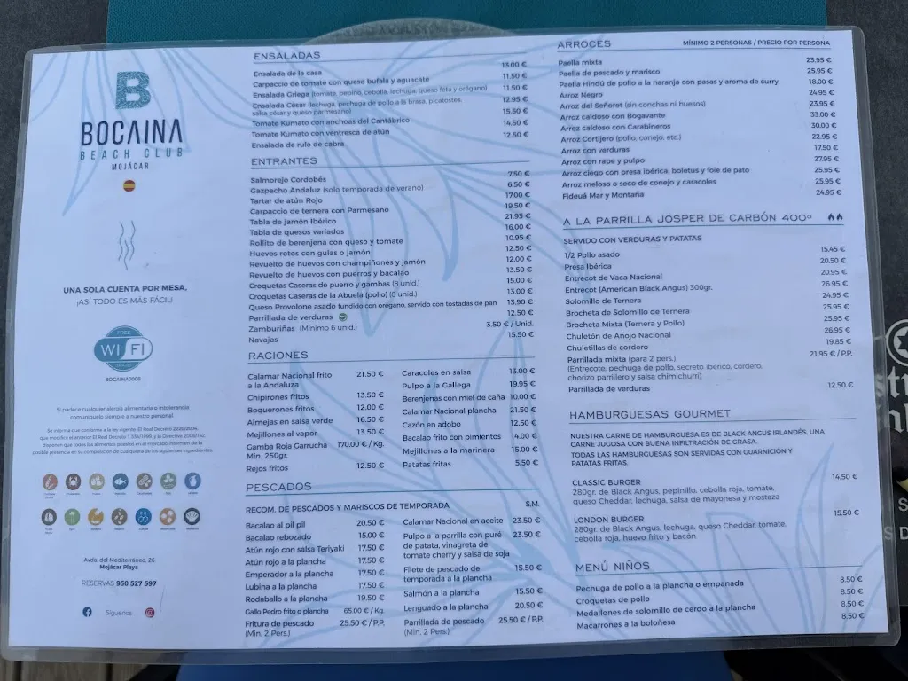 Menu_Bocaina Beach Club Mojacar_Mojacar_image_3