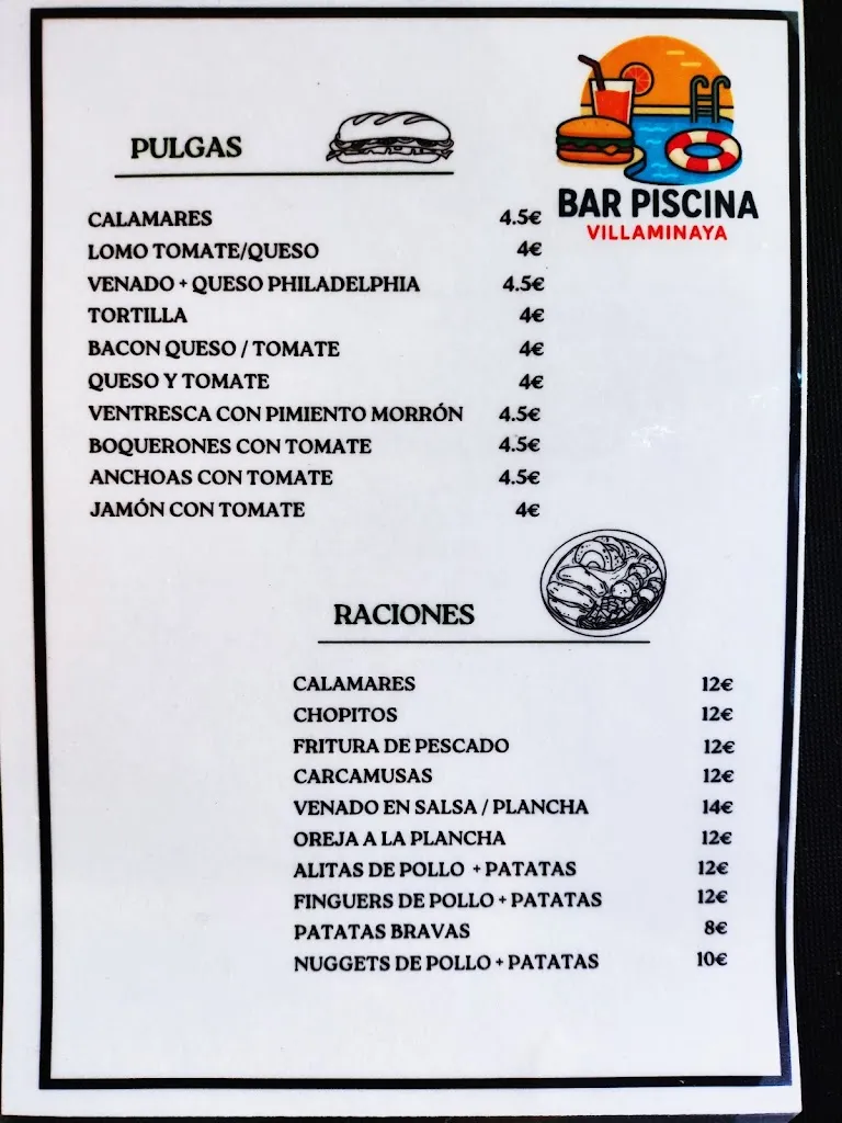 Bar Piscina Villaminaya restaurant in Villaminaya