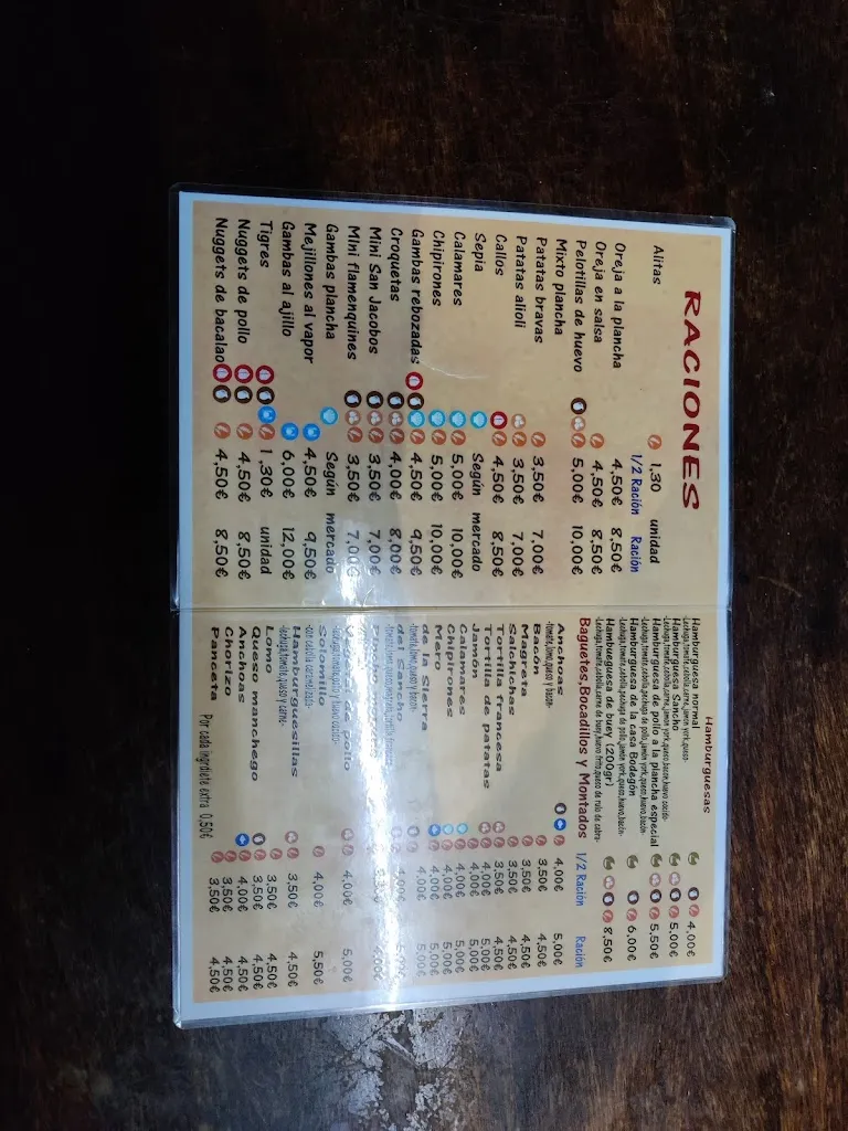 Menu_Bar Bodegón_Villafranca de los Caballeros_image_1