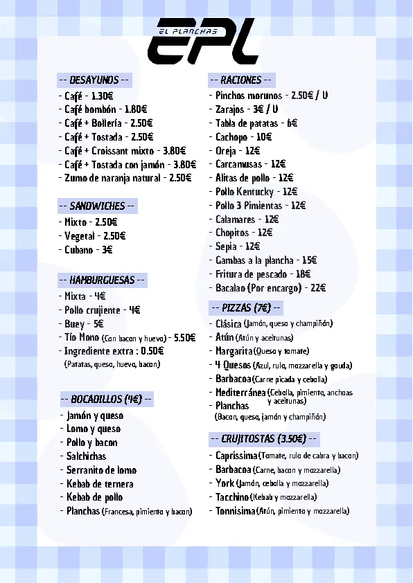 Menu_el planchas bar_Villanueva de Bogas_immagine_1