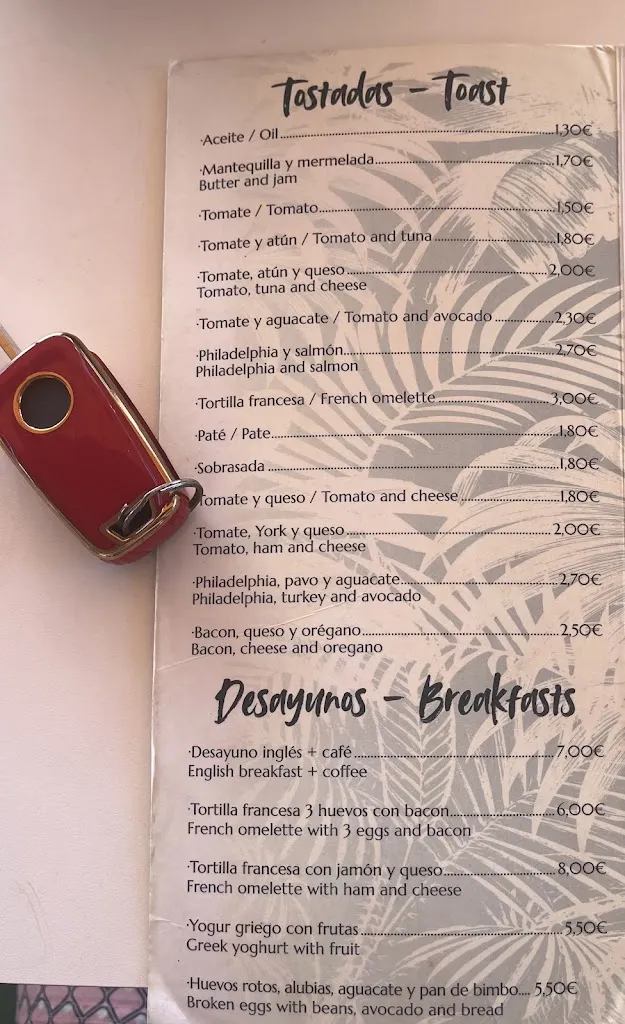 Menu_Brisa Del Mar_Mojacar_immagine_1