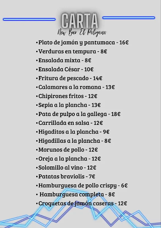 Menu_New Bar El Poligono_Villacañas_image_2