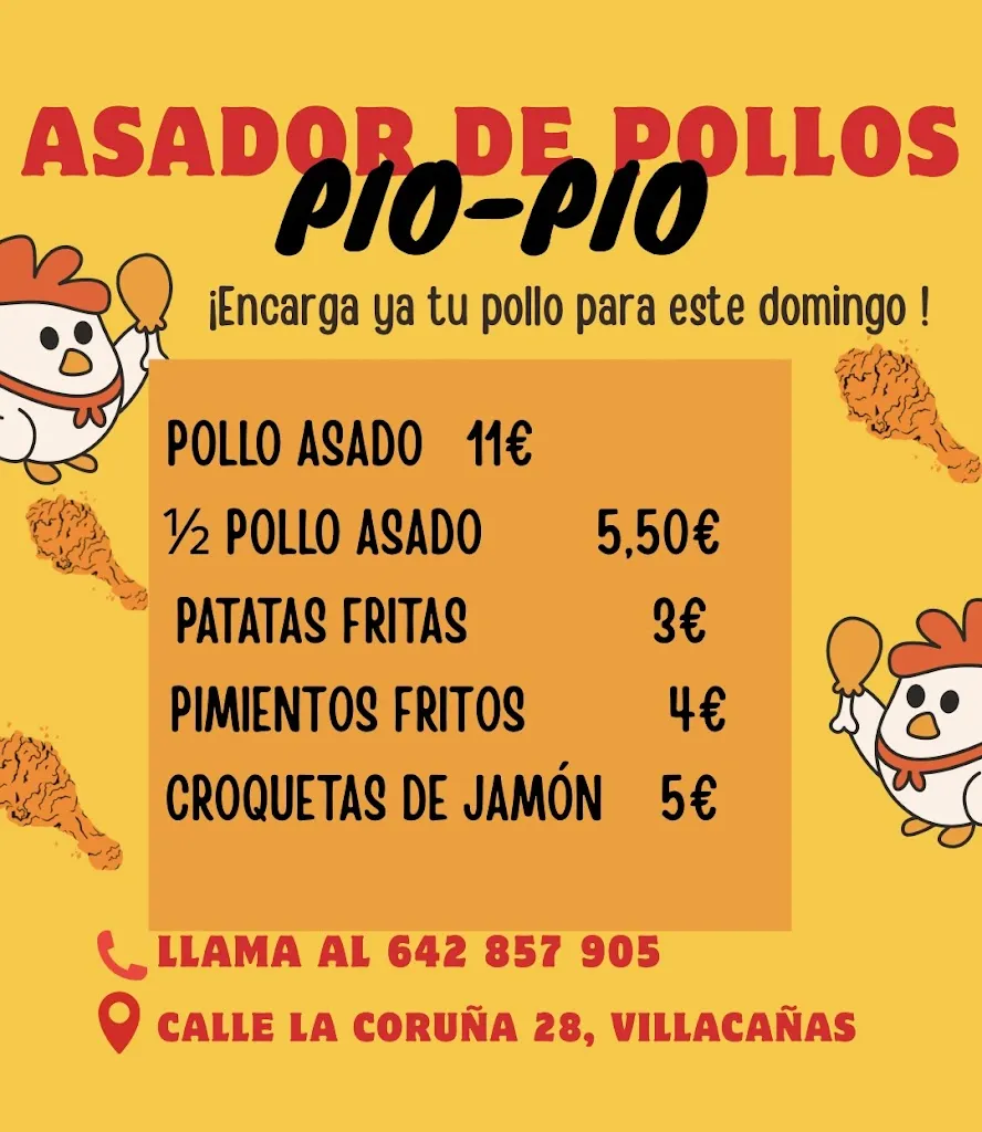 Menu_Asador de Pollos Pio-Pio_Villacañas_image_1