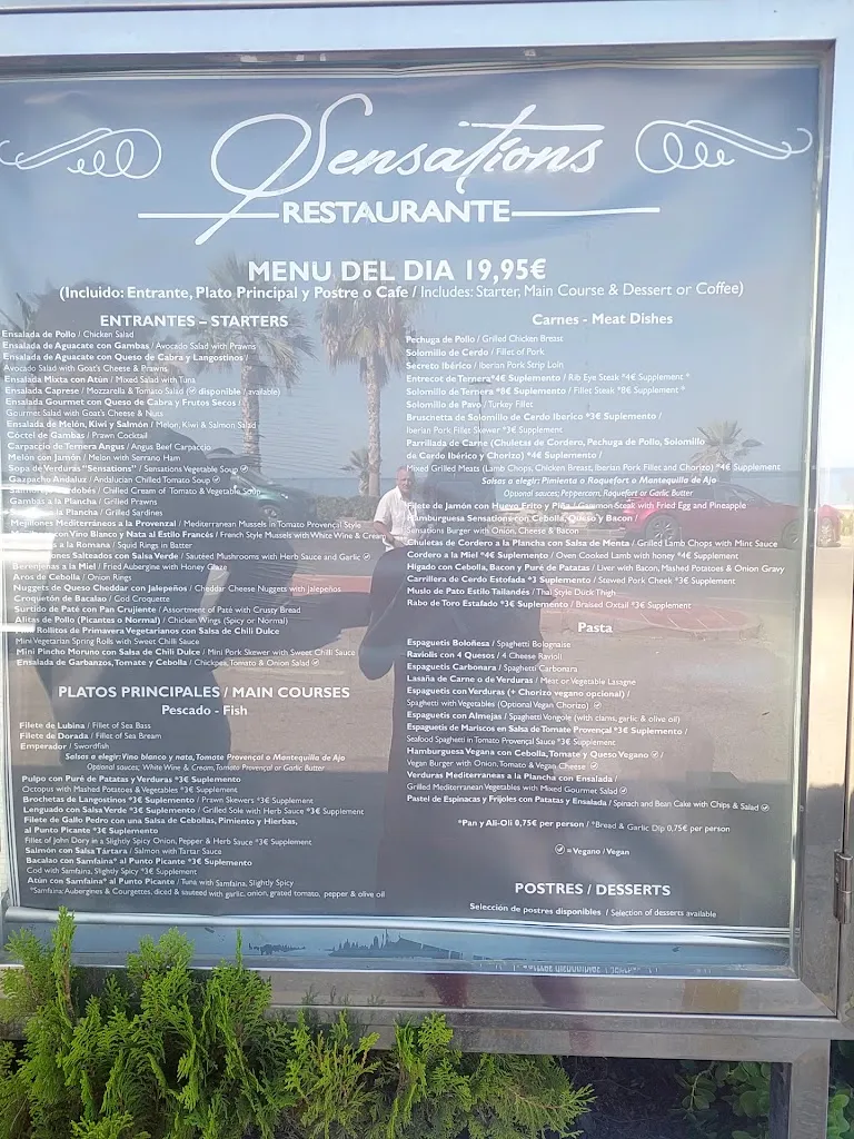 Menu_Sensations Restaurant & Music Bar_Mojacar_image_1