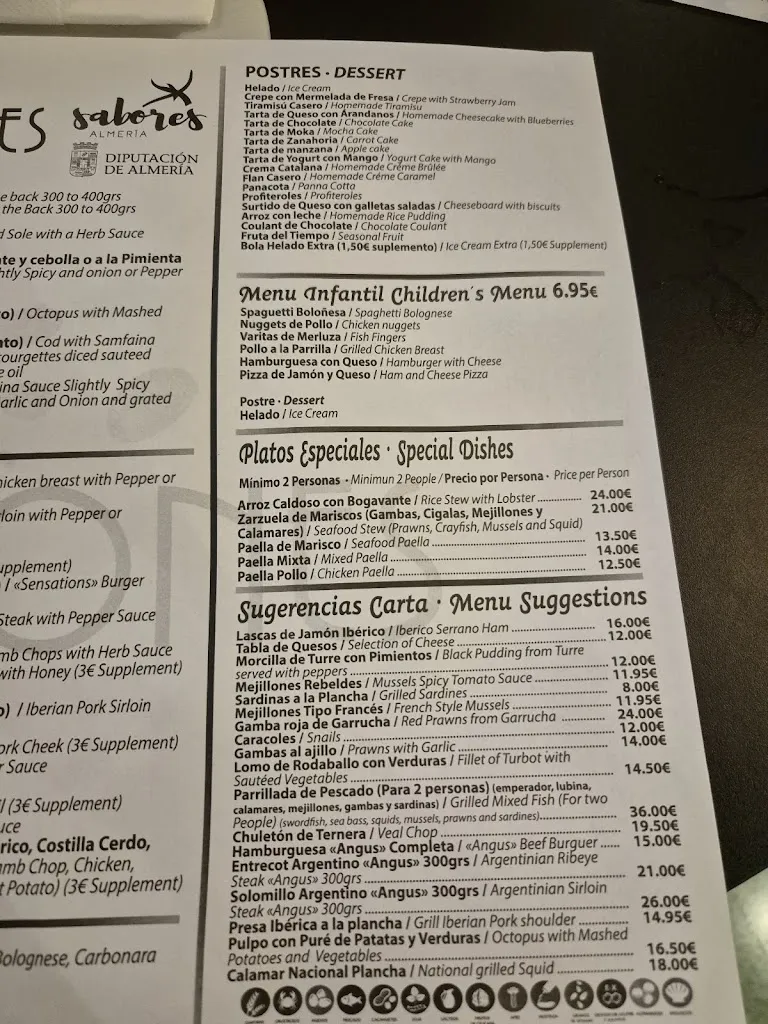 Menu_Sensations Restaurant & Music Bar_Mojacar_image_3