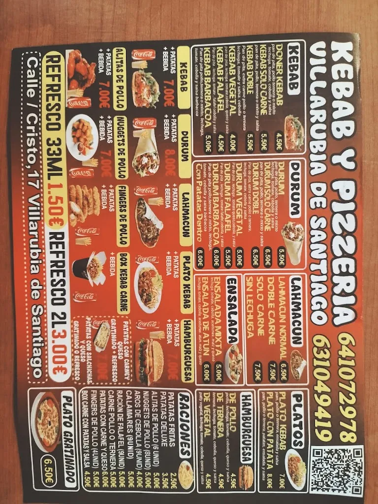 Menu_Kebab y pizzeria villarubia de Santiago_Villarrubia de Santiago_image_1