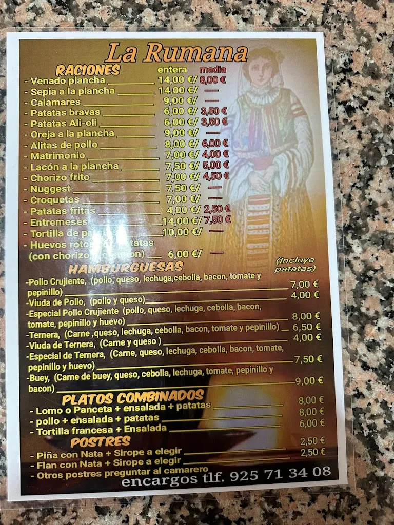 Menu_Bar Restaurante La Rumana_Villaseca de la Sagra_image_1