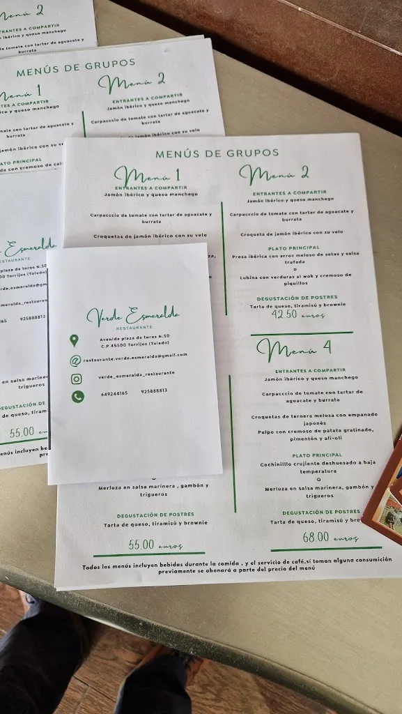 Menu_Verde Esmeralda restaurante_Torrijos_image_1