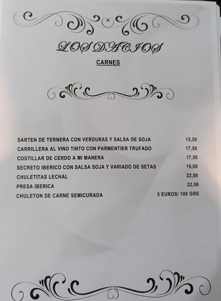 Menu_Bar Restaurante Los Dacios_Torrijos_image_1