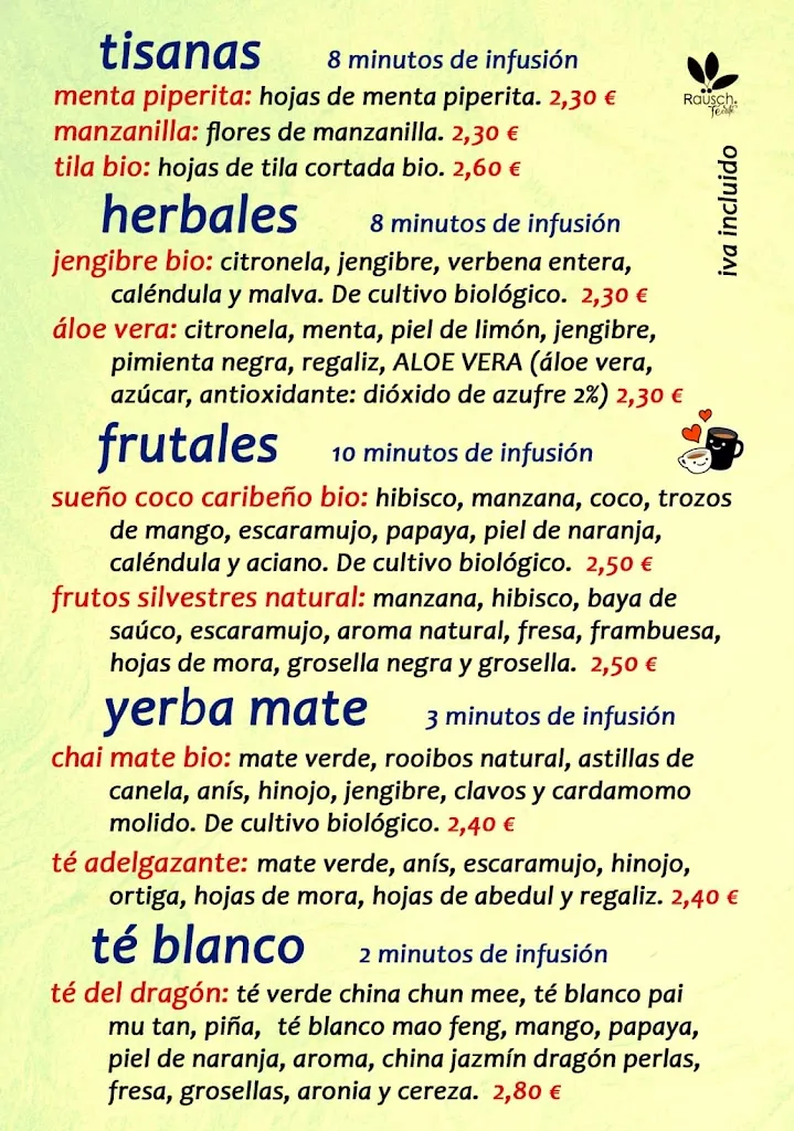 Menu_Cafetería | raüsch café | Heladería | Elaboración batidos de fruta natural | Elaboración postres |_Torrijos_immagine_4