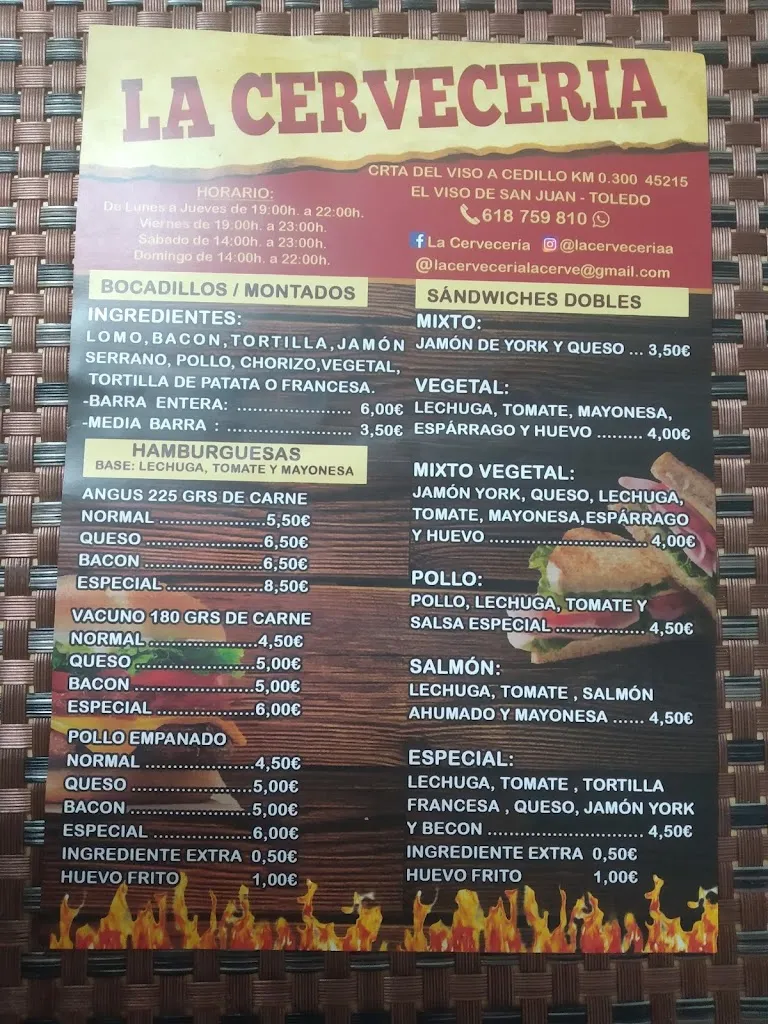 Menu_La Cerveceria_Viso de San Juan El_image_4