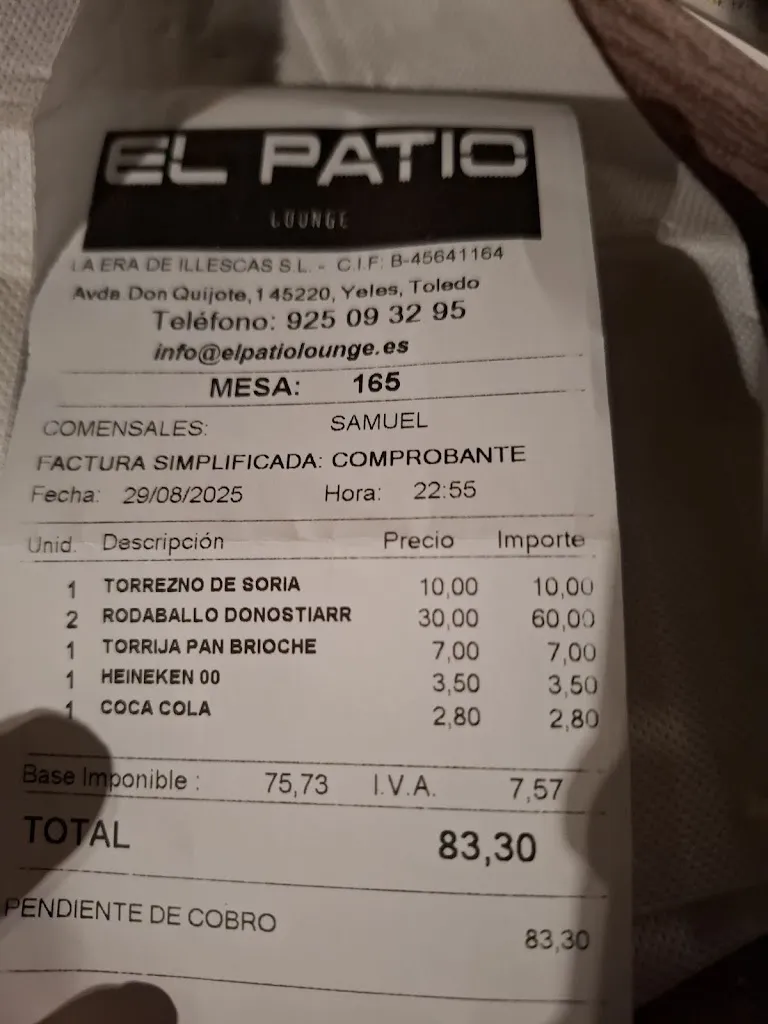 ISABEL DEFOIN VELA_El Patio Lounge_Yeles_review