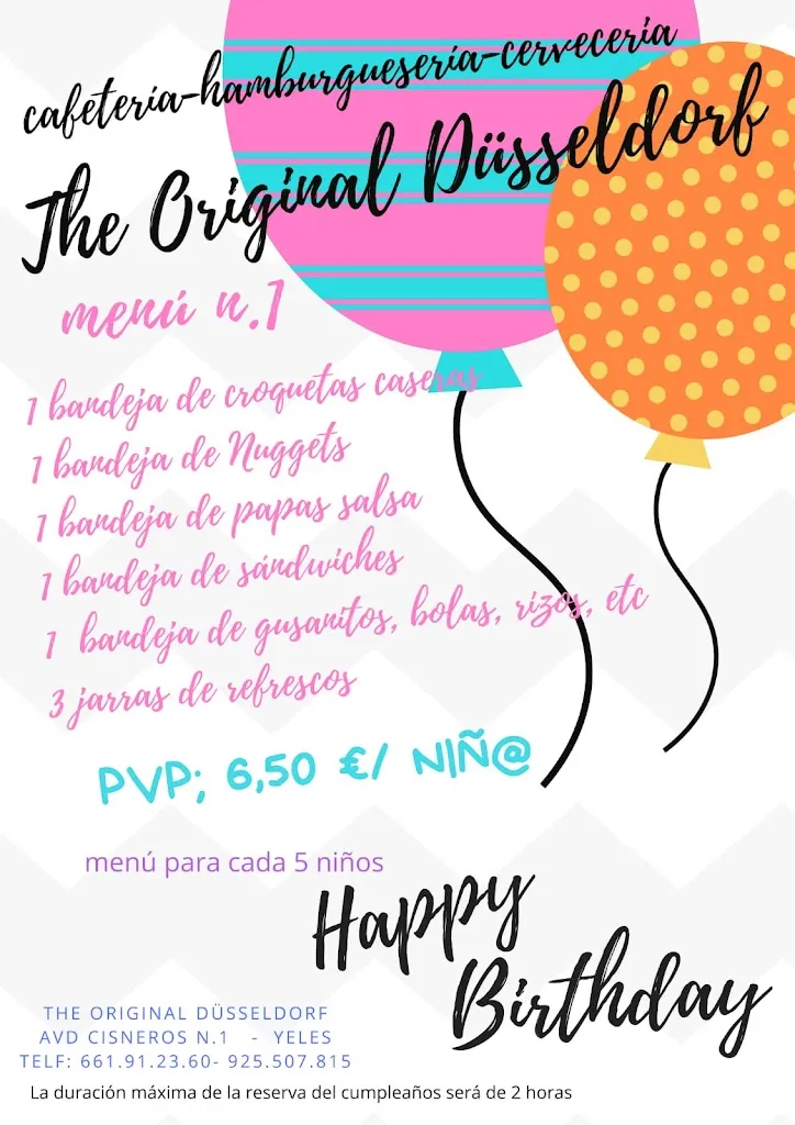 Menu_The Original Düsseldorf_Yeles_immagine_3