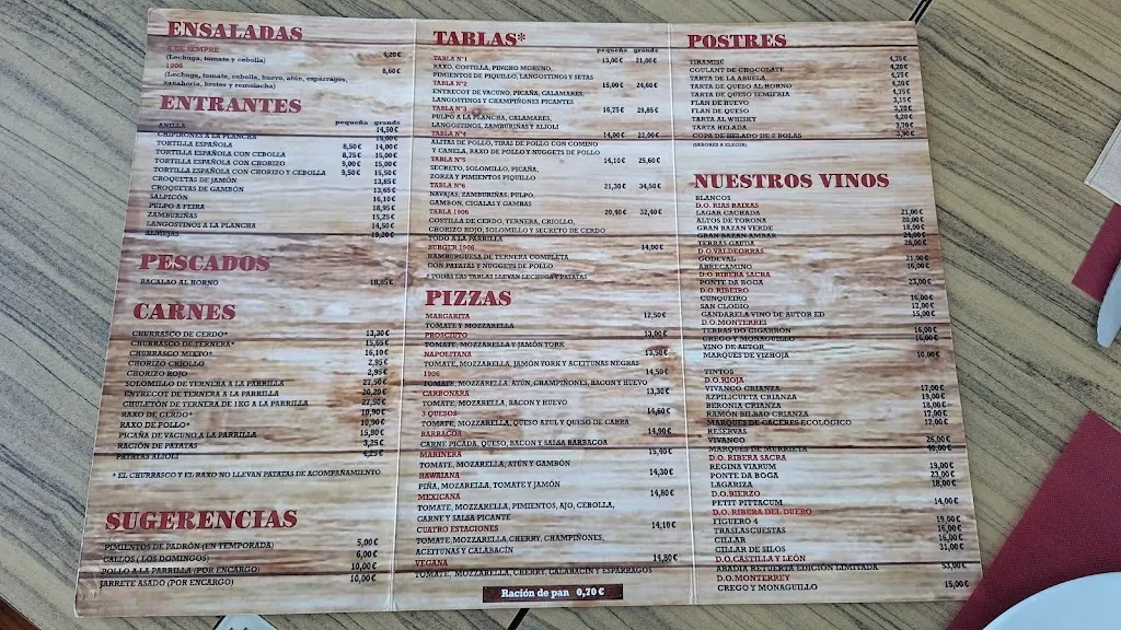 Menu_Bar & Grill 1906_Arteixo_image_1