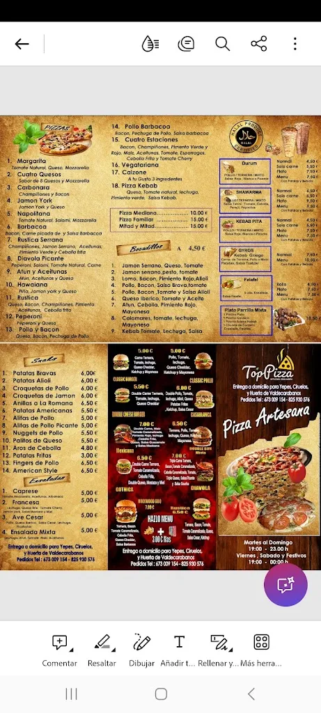 Menu_Top Pizza_Yepes_image_1