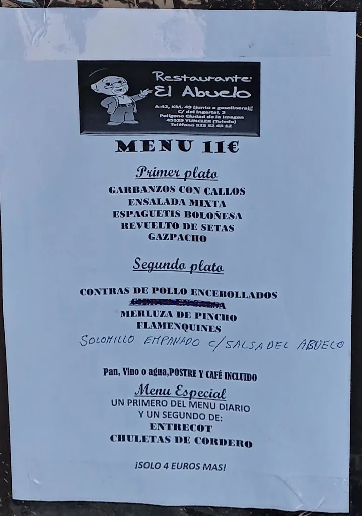 Menu_Bar - Restaurante El Abuelo_Yuncler_immagine_1