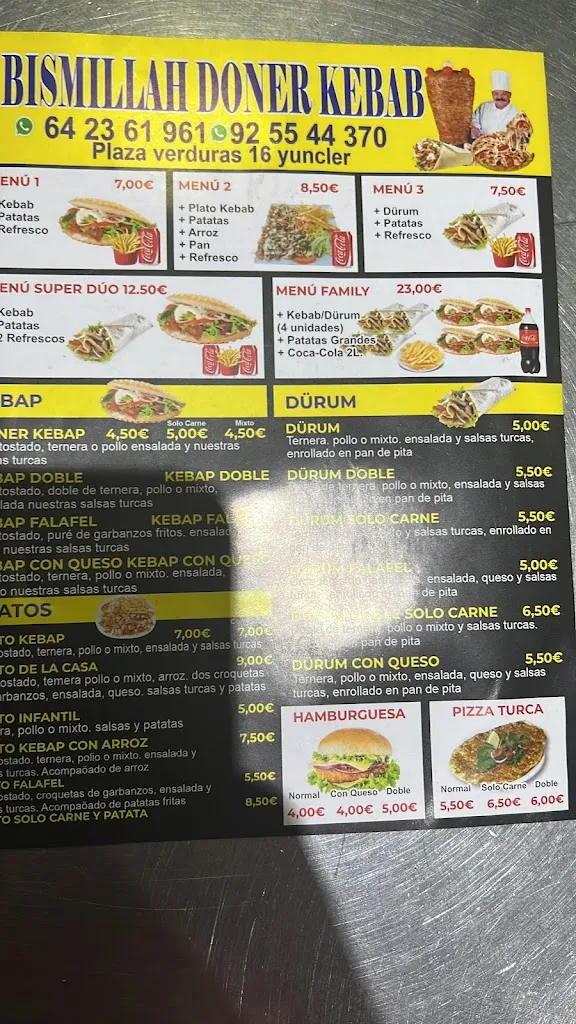 Menu_bismillah kebab yuncler_Yuncler_immagine_3