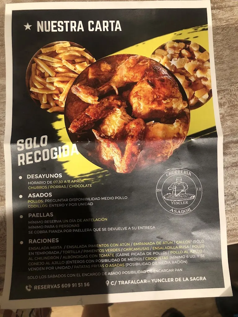 Menu_Churrería y Asador de pollos Yuncler_Yuncler_image_2