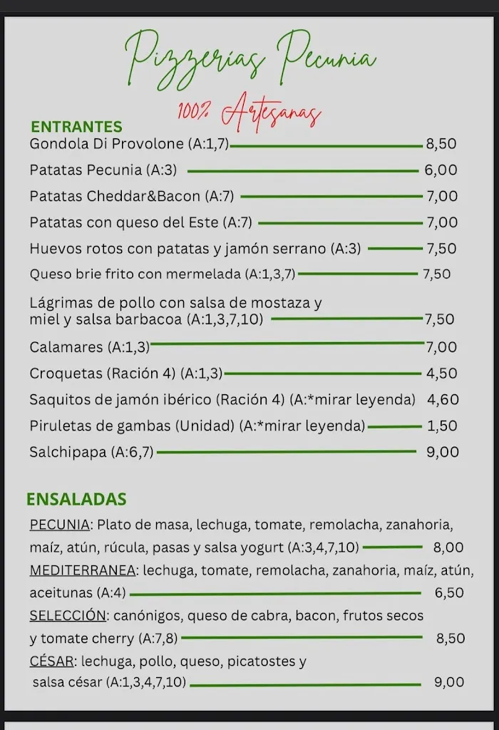 Menu_Pizzerias Pecunia 100% Artesanas_Agullent_image_4