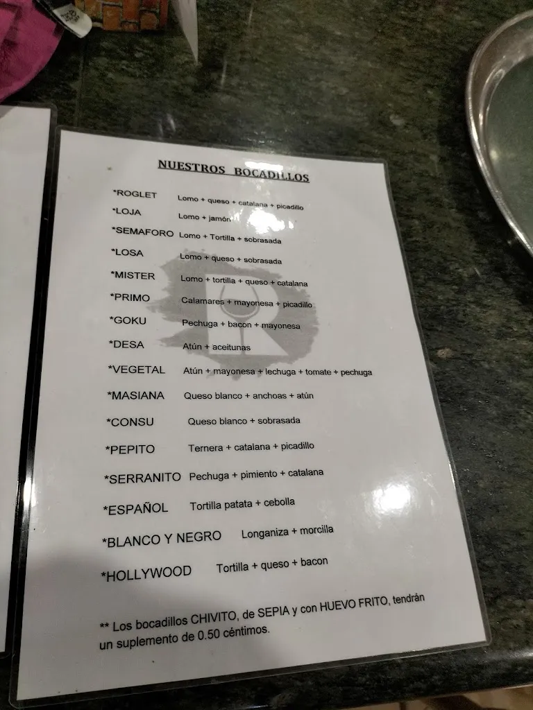 Menu_Bar El Roglet_Agullent_image_1