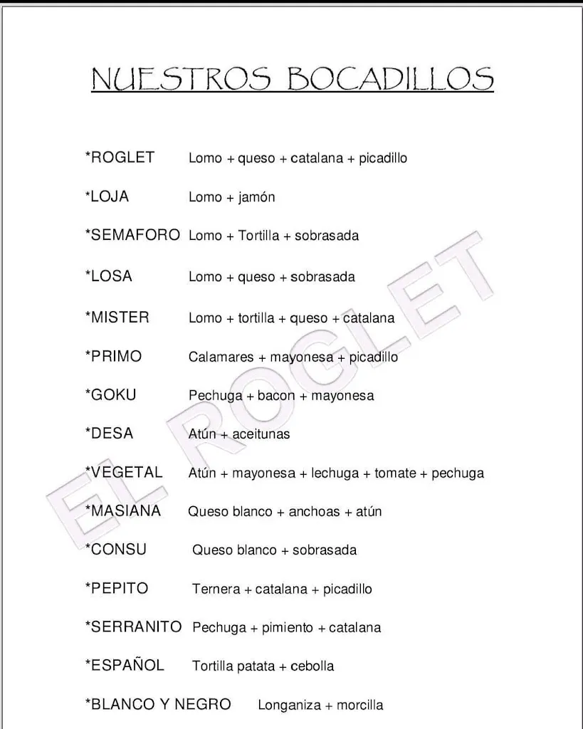 Menu_Bar El Roglet_Agullent_image_2