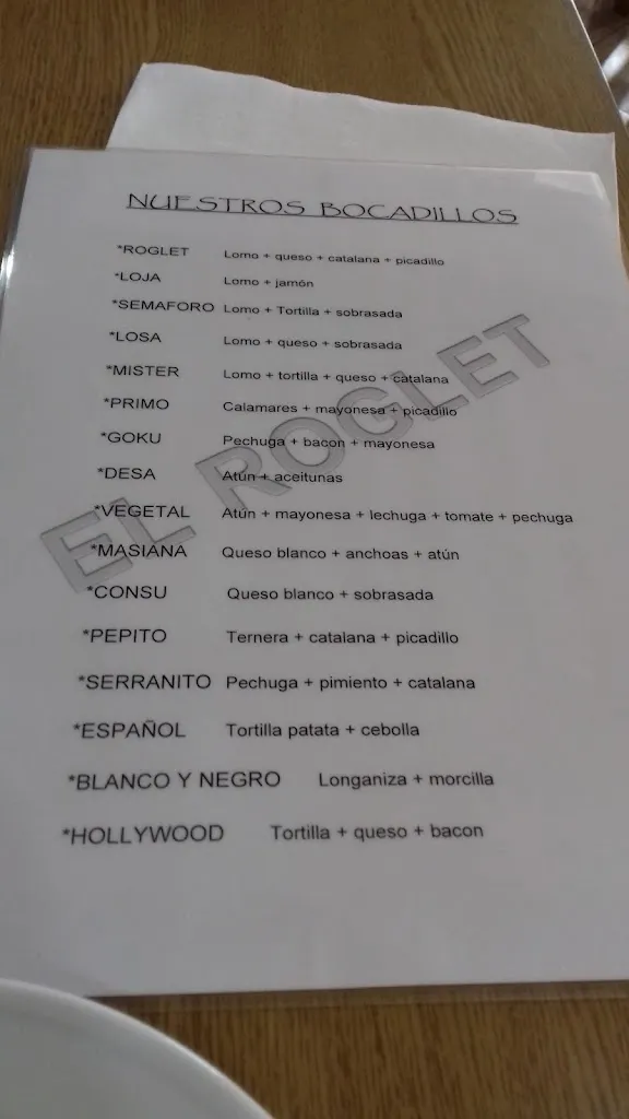 Menu_Bar El Roglet_Agullent_image_3